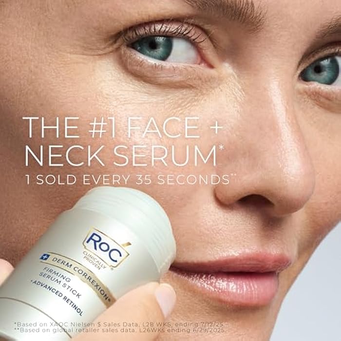 RoC Derm Correxion Retinol Firming Serum Stick with Antioxidants to Visibly Tighten and Firm Wrinkles and Laugh Lines 1.0 oz plus Retinol Eye Cream Packette - Image 2